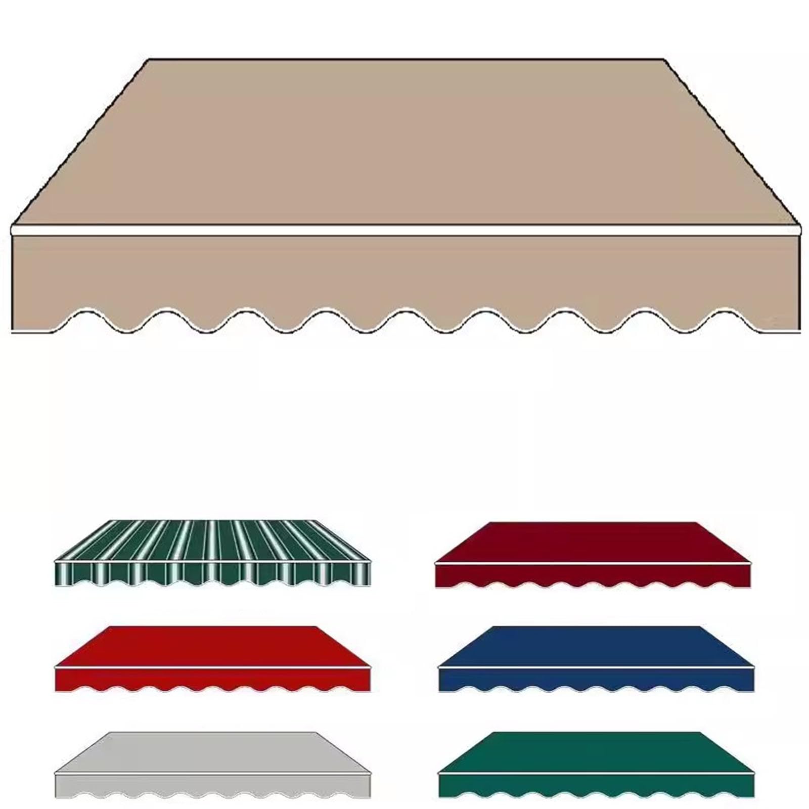 Parte Superiore della Tenda da Sole in Tela di Ricambio (Solo Tessuto) Tettoia in Poliestere Tenda Parasole Copertura Esterna per Finestra per Patio, Terrazza, Balcone, Giardino(Beige 8X9Ft)