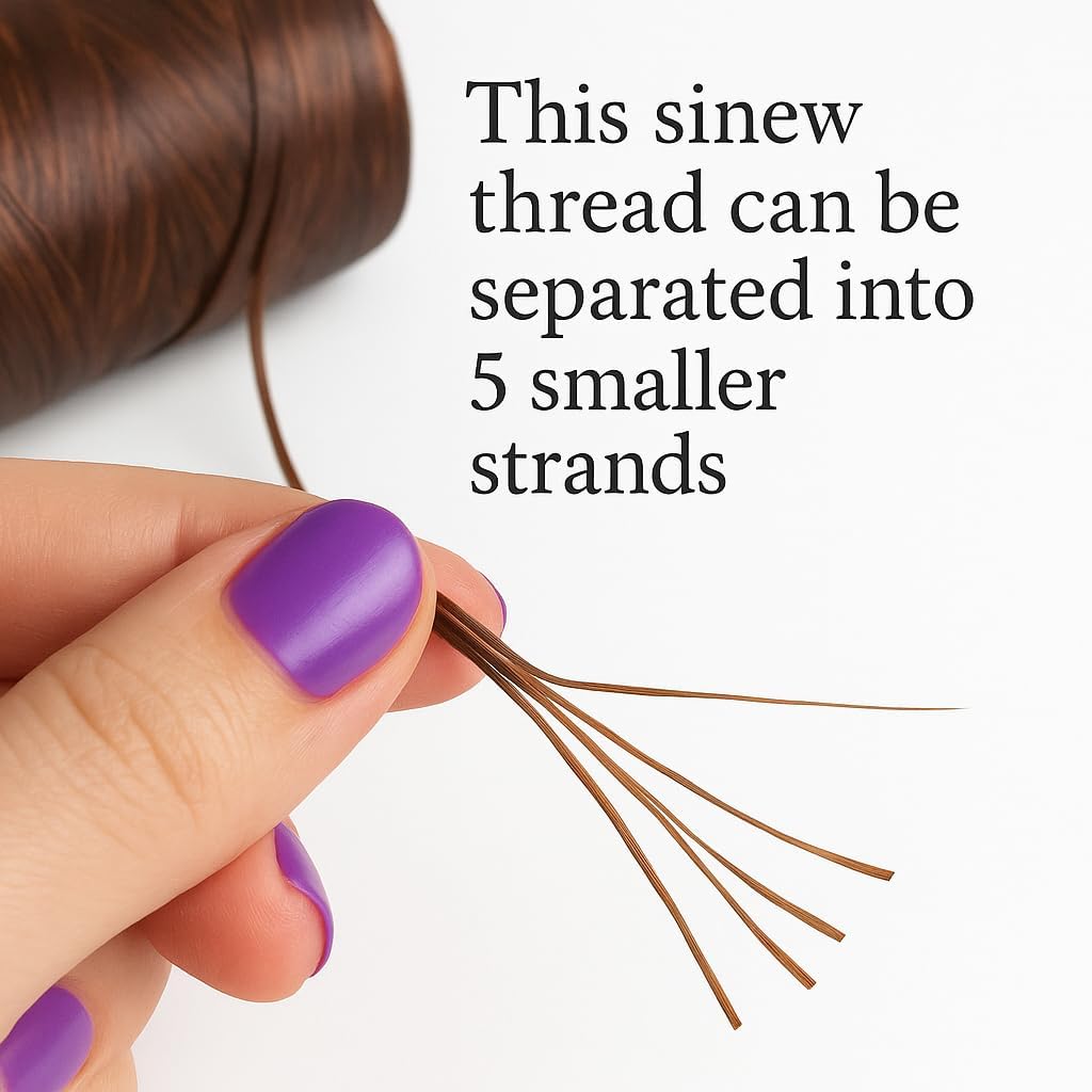 Mandala Crafts Brown Artificial Sinew Thread for Basket Weaving