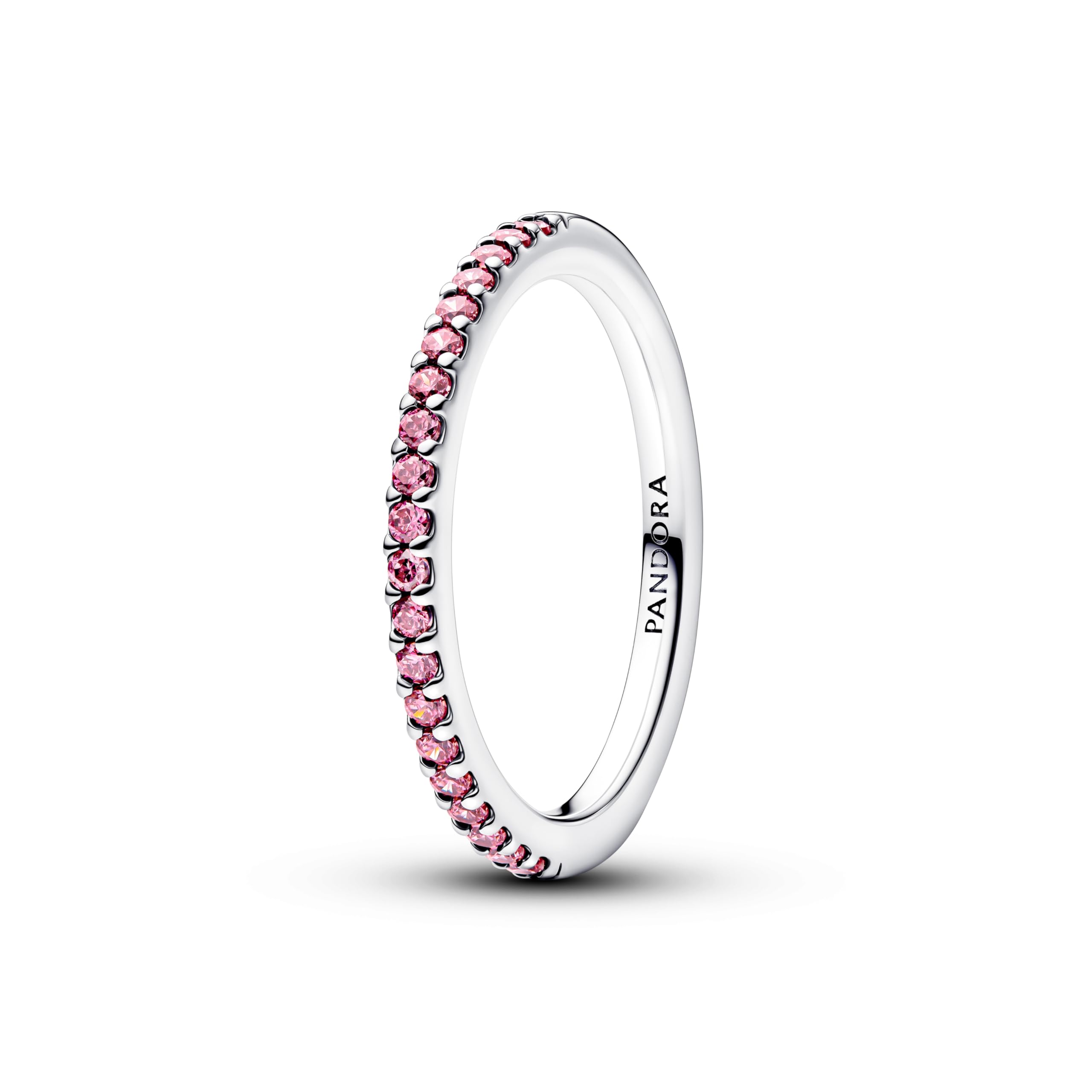 Pandora Anello da Donna in Argento con Fascia Rosa Scintillante 192999C02, 54/​17,​2, Argento Sterling, Zirconia cubica