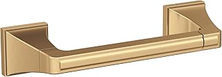Amerock BH36021CZ | Champagne Bronze Pivoting Double Post Toilet Paper Holder | 8-13/16 in. (224 mm) Toilet Tissue Holder | Mulholland | Bath Tissue Holder | Bathroom Hardware | Bath Accessories