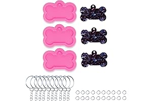 3PC Dog Tag Molds for Epoxy Resin Jewelry Making