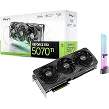 CyberGeek GeForce RTX 5070 Ti Triple Fan Graphics Card, 16GB GDDR7, 1406 AI Tops, DLSS 4, 28 Gbps, 256-bit, DP 2.1b x3, HDMI 2.1b, AI Content Creation, Local LLM Inference, with GPU Holder