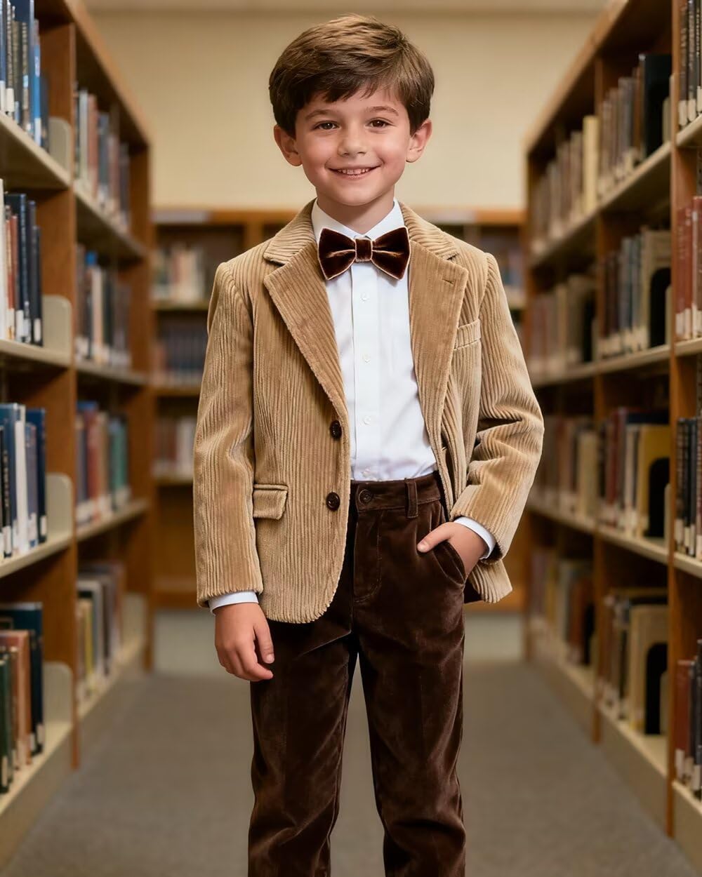 Corduroy Boys Blazer Slim Fit Boys Suits Jacket Kids Sports Coat for Wedding Homecoming Tux School Outwear Jackets Outfit