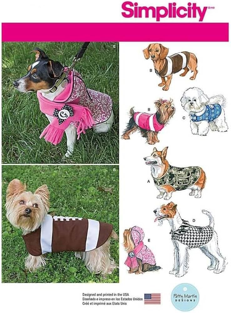 Amazon.com: Simplicity 1239 Dog Coat Sewing Pattern, Fits Small, Medium, and Large Size Dogs : Patty Martin Designs: Arts, Crafts & Sewing amazon-com-simplicity-1239-dog-coat-sewing-pattern-fits-small-medium-and-large-size-dogs-patty-martin-designs-arts-crafts-sewing