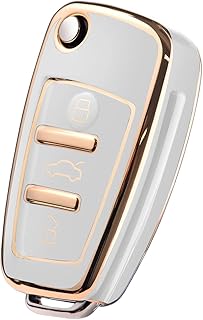 Sponsored You’re seeing this ad based on the product’s relevance to your search query.Learn more about this advertisement OATSBASF Car Key Case for Audi, Key Case for A1 A3 A4 A6 Q3 Q5 Q7 S3 R8 TT Silicone TPU Key Box Cover (JS White)