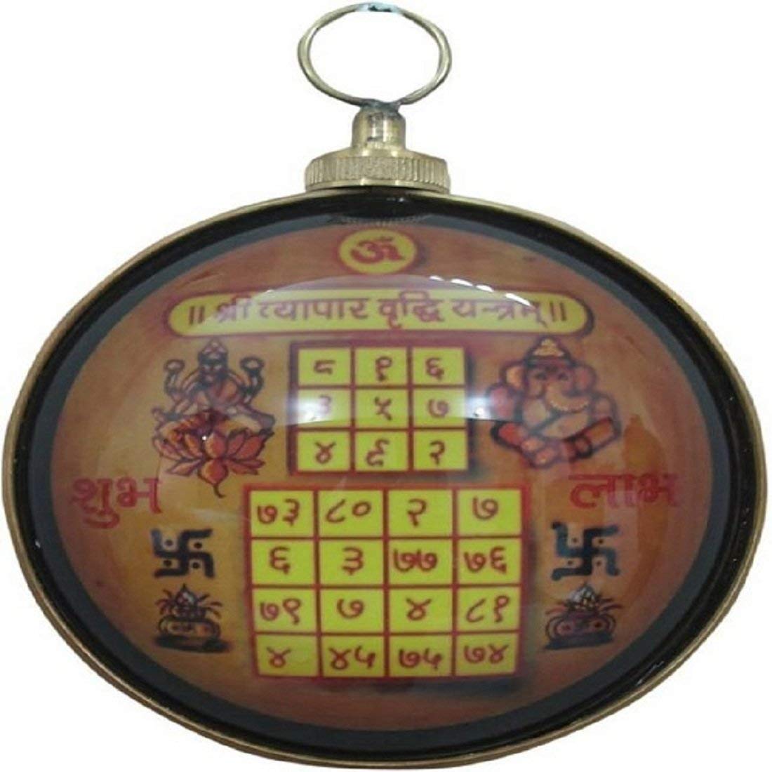 Idol Collectionsshri Sampoorn Vyapar Vridhi Yantra (Shree Yantra) for Financial Gain and Profit in Business, Height : 4" | Wall Mount