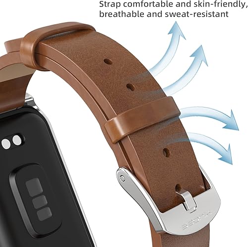 Miniatura 5 de MIJOBS Strap for Amazfit Band 7 Microfiber Leather Replacement Strap Watch Wrist Band Smart Bracelet Accessories for Amazfit 7 Fit