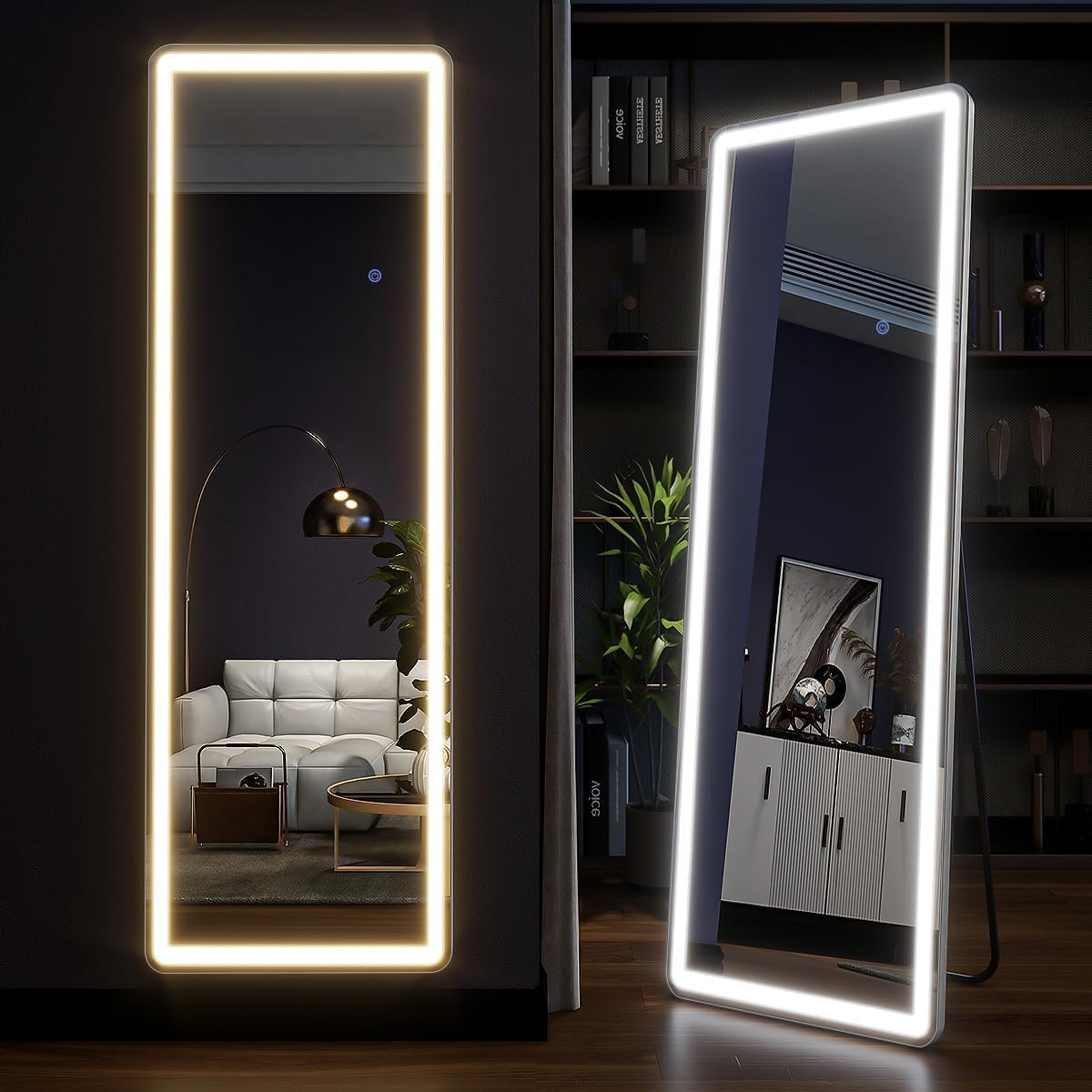 Amazon.com: Koonmi LED Full Length Mirror, 60"x16" Full Length Mirror ...