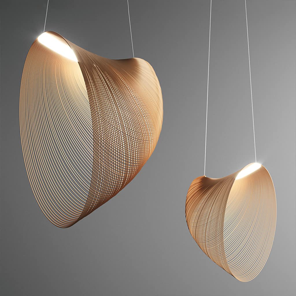 Lámpara de araña LED de Altura Ajustable con diseño Retro de Nido de pájaro de Madera, lámpara Colgante para el hogar, cafetería, Restaurante y Estudio, lámpara de Techo Blanca Festiva, ilum