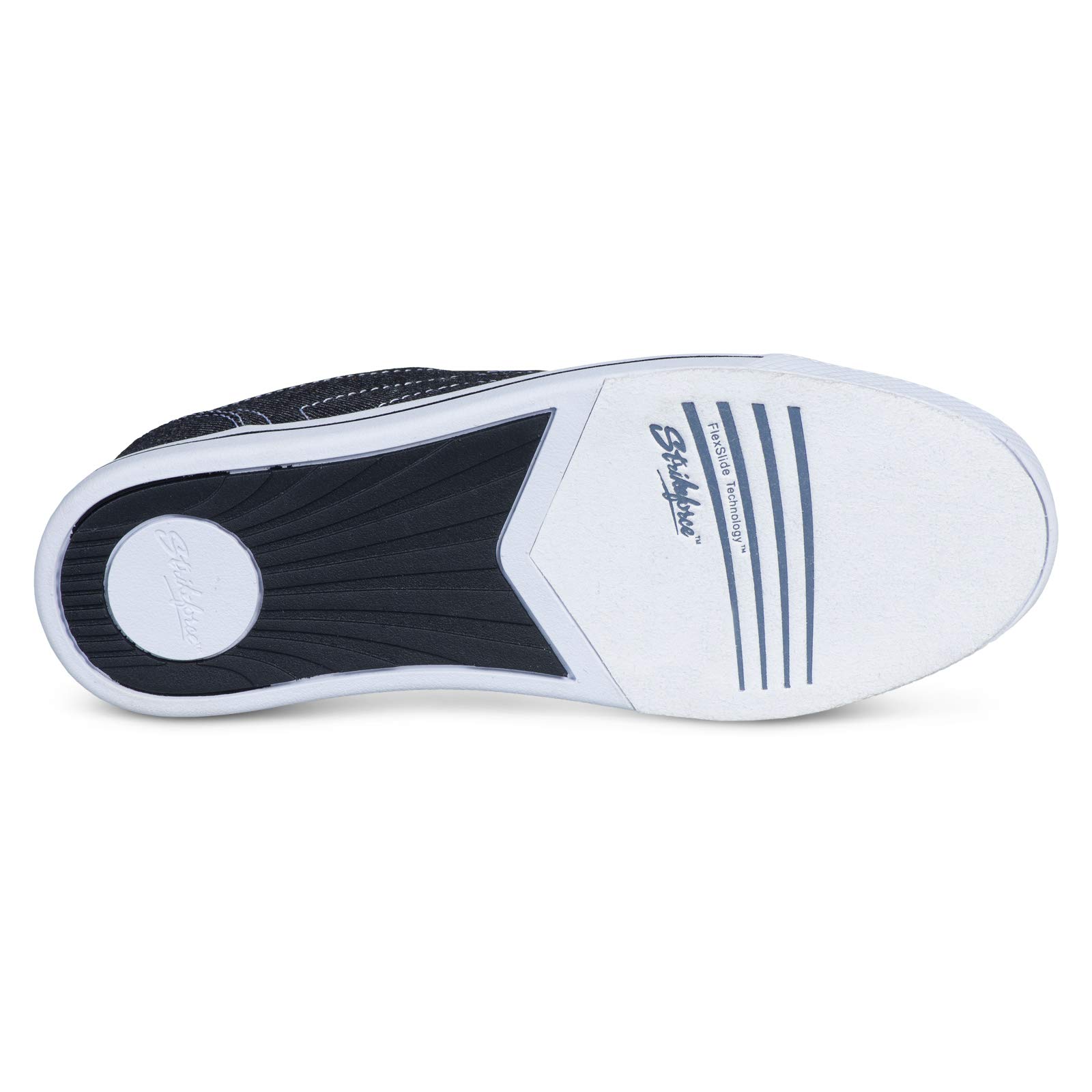 Strikeforce Laguna Black/Denim Women's Bowling Shoe with FlexSlide Technology for Right or Left Handed Bowlers