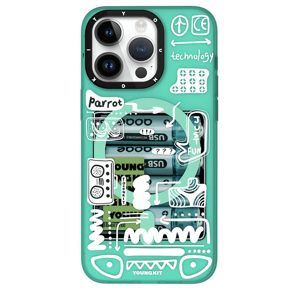 YOUNGKITDark Matter designed for iPhone 15 Pro Max case cover (2023) compatible with MagSafe, Full Protection, Military Shockproof, Soft Bumper - Pulse