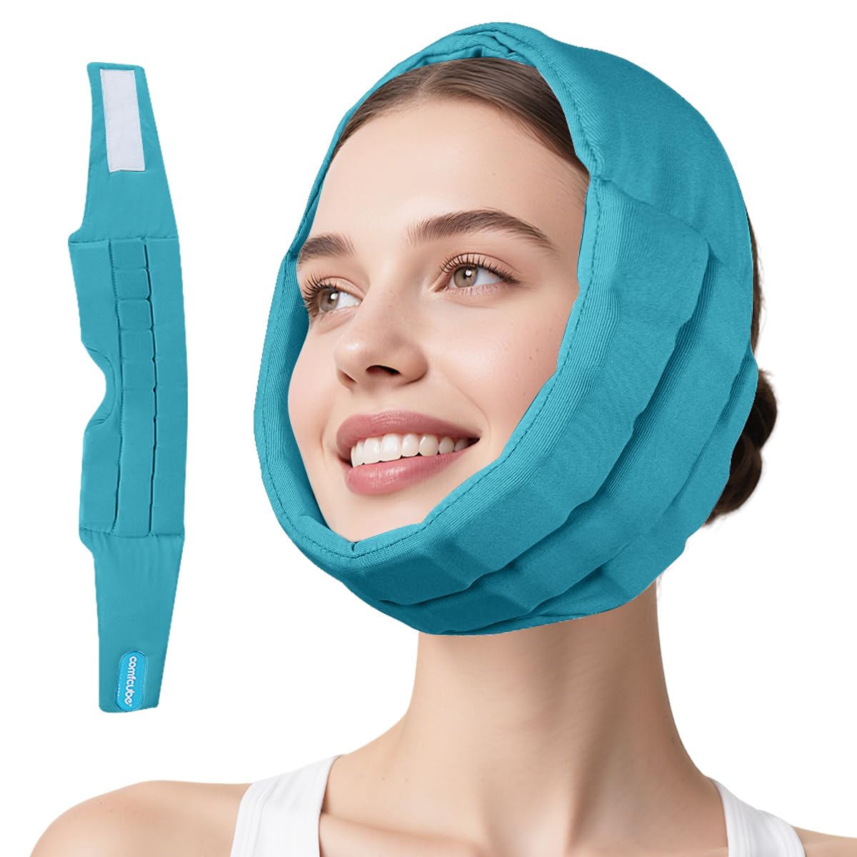 Wisdom Teeth Ice Pack Head Wrap, 2 Hours Long Lasting Cold Therapy Flexible Snug Fit Jaw Face Ice Pack for Oral Surgery, TMJ, Teeth Removed Pain, Cosmetic Injection, Swelling