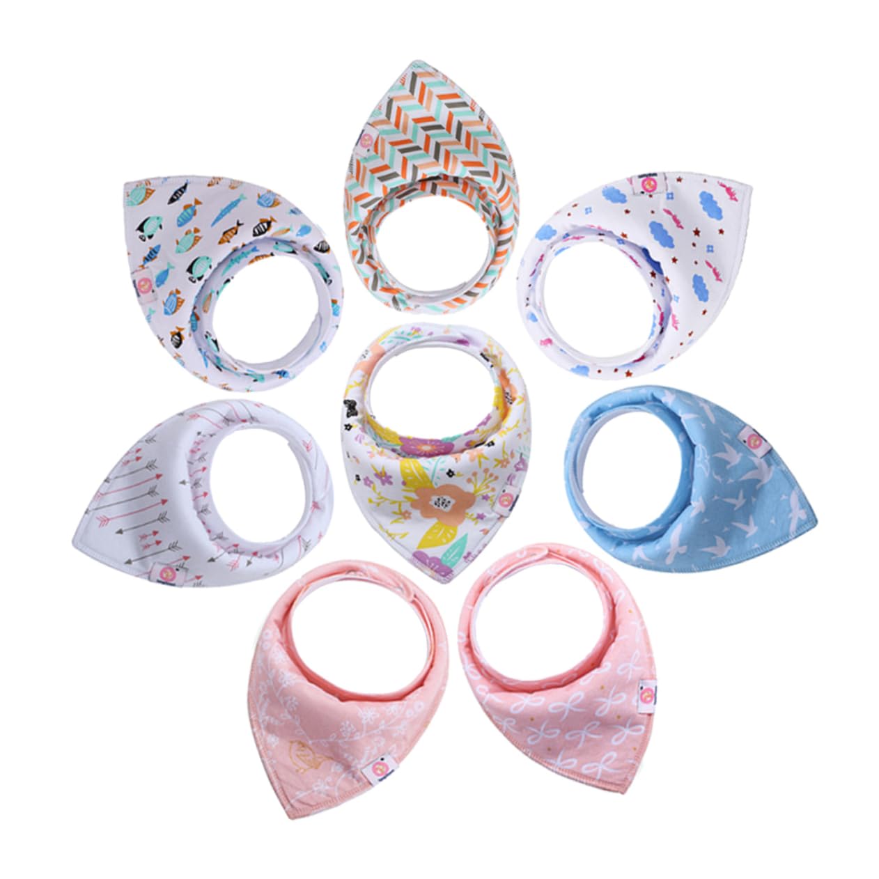 UPKOCH 16pezzi Bavaglini Bandana Per Assorbenti e Lavabili Per Teething e Svezzamento Design Per e Ragazze