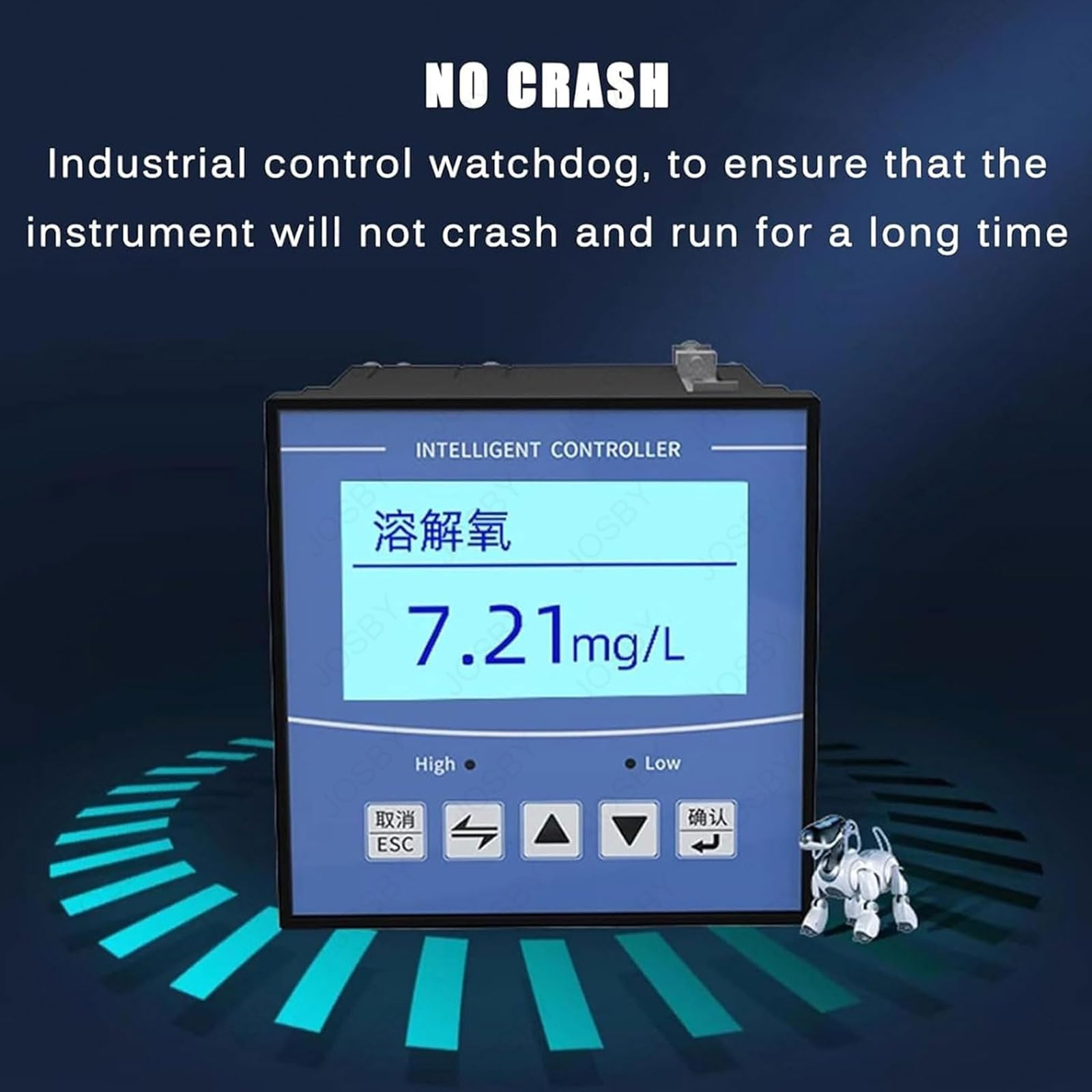 Tester di qualità dell'acqua di mare, misuratore di ossigeno disciolto con controller, gamma 0 ~ 20 mg/L, compensazione automatica della temperatura, display LCD, per la casa