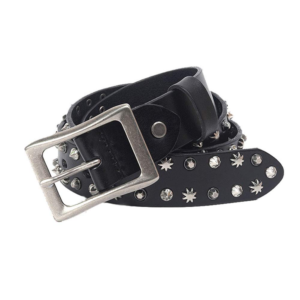 Amazon.co.jp: Studded Belt Men's Leather Studded Belt