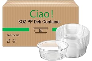 Clear 8oz Deli Containers with Lids (Sold Separately) - Case of 500