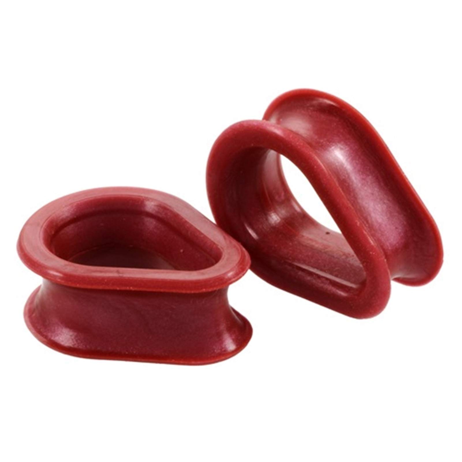 Homeilteds 2pcs Silicone Teardrop Ear And Tunnels Expander Piercing Flexible Ear Gauges Earring Piercing Stretcher Plugs (Main Stone Color : 24mm, Metal color : Deep Red Pearlised)