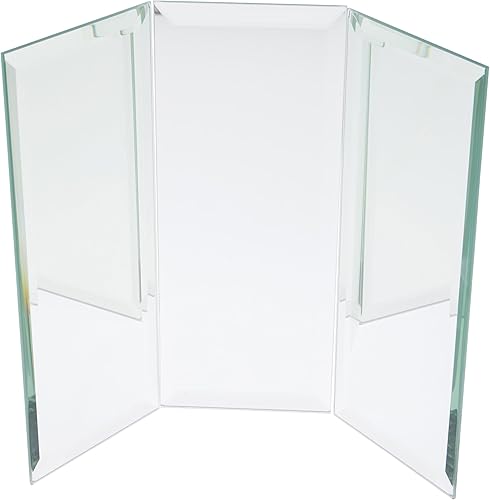 Plymor Fondo rectangular de espejo de vidrio biselado de 0.197 in, 10 pulgadas (paquete de 3)