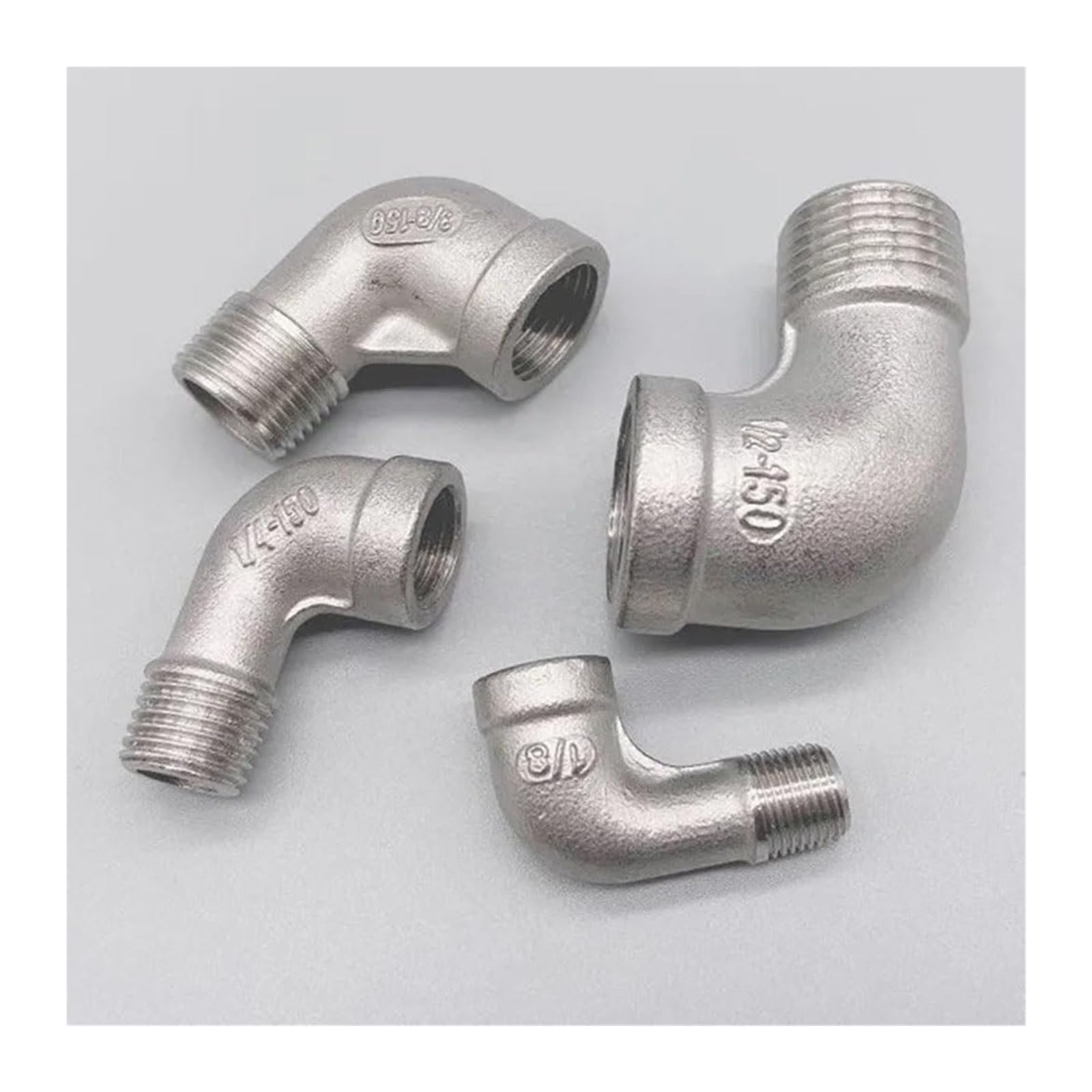 Conectores de codo de 1/8", 1/4", 3/8", 1/2", 3/4" y 1" hembra de acero inoxidable 304.,Conectores acodados(Dn 32)