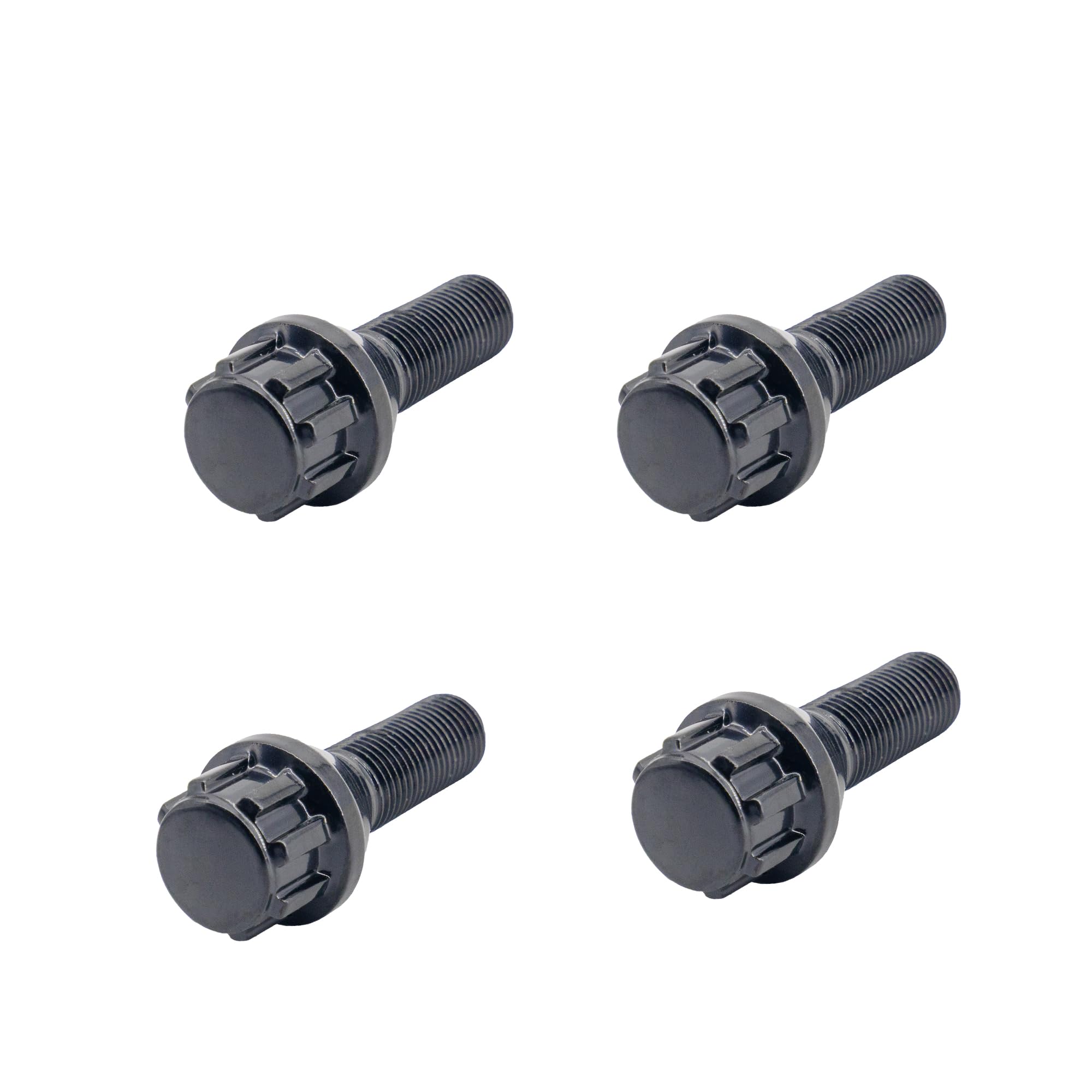 Simoni Racing BRA/30N Kit 4 Bulloni Antifurto - Bulloni antifurto per Ruote Chiave 19 M12x1.25 Lunghezza 27 mm - Colore Nero
