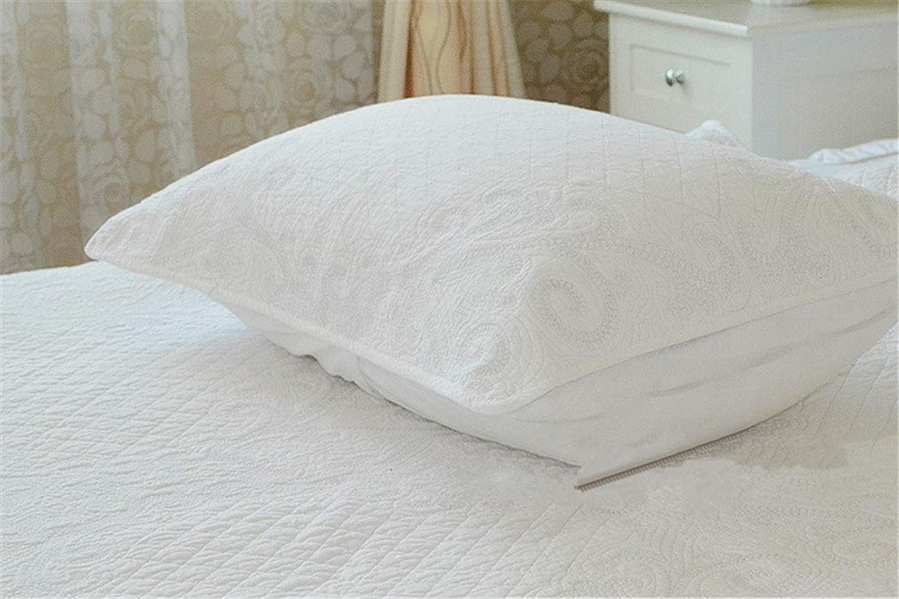 3 Pezzi Trapuntato Trapunta Copriletto King Size 100% Cotone