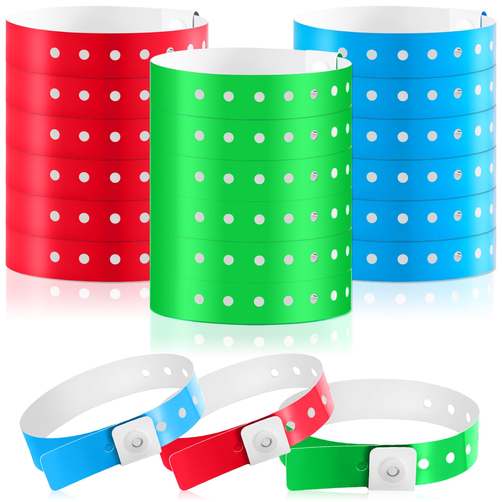 Henoyso 300 Pcs Mixed Color Plastic Wristbands for Events