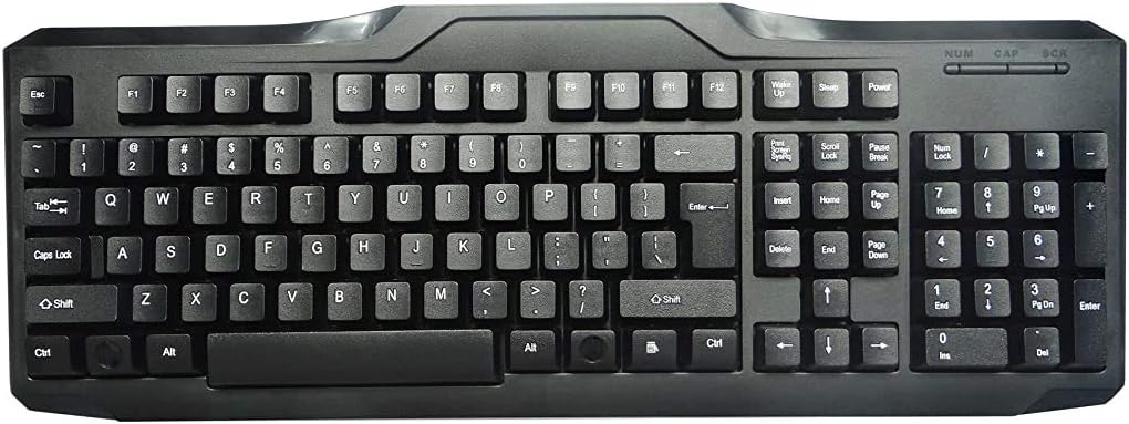 iMicroKB-IMK9 107-Key USB Wired English Keyboard (Black)