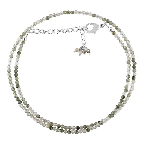 Miniatura 82 de Natural Grey Moonstone Gemstone Micro Round Beads Dainty Choker Necklace Jewelry for Women Healing Chakra Crystals June Birthstone Gift for Her