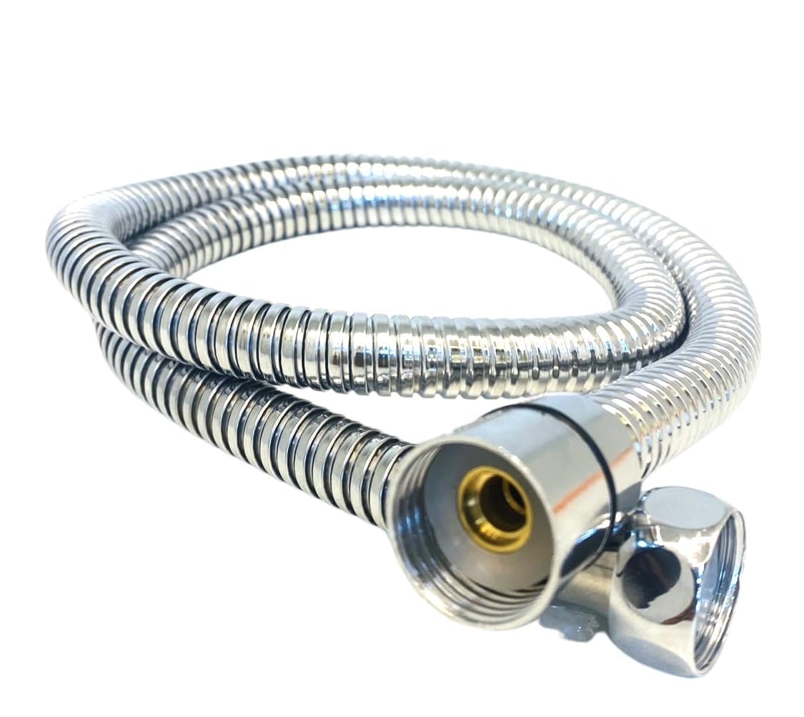 MONIT 1 Meter Stainless Steel Flexible Shower Hose β Chrome Finish Bathroom Pipe for Hand Shower, Health Faucet & Jet Spray