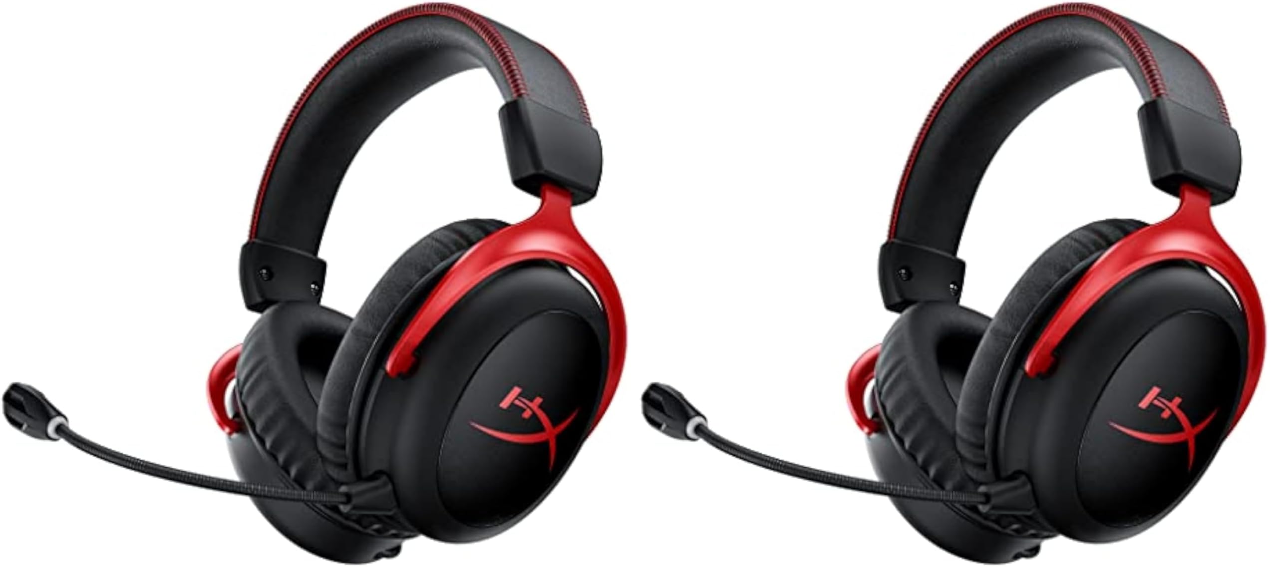 HyperX Cloud II Gaming Headset - 7.1 Surround Sound - Memory Foam Ear Pads - Durable Aluminum Frame - Multi Platform Headset - Works with PC, PS4, PS4 PRO, Xbox One, Xbox One S - Red (KHX-HSCP-RD): Wireless (Pack of 2) Wireless