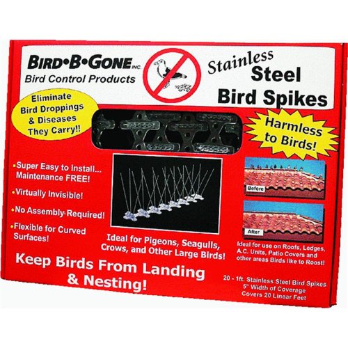 Bird B Gone MM2001520 Stainless Steel Bird Spikes, 5-Inch