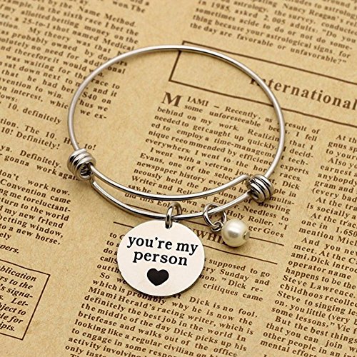 Image of Mainbead You Are My Person Bracelet Pearl Bracelet Gifts For Girlfriend Best Friend Valentine Day Jewelry