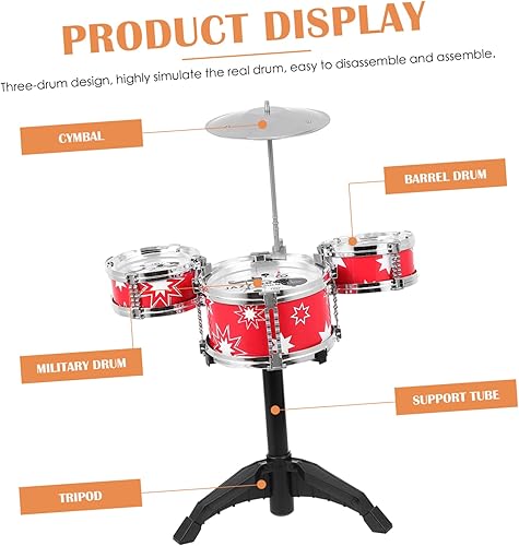 Miniatura 2 de VICASKY 1 juego de batería para niños Kidcraft Playset niños caso educación temprana niños batería kit niños Jazz tambor plástico bebé niños musical
