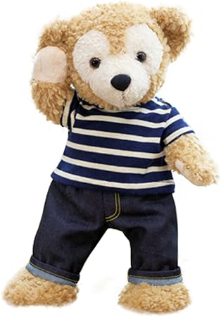 Amazon Co Jp Cushu Cush ダッフィー 服 コスチューム Duffy Shelliemey 紺のシマシマtシャツ パンツ 43cm Sサイズ おもちゃ
