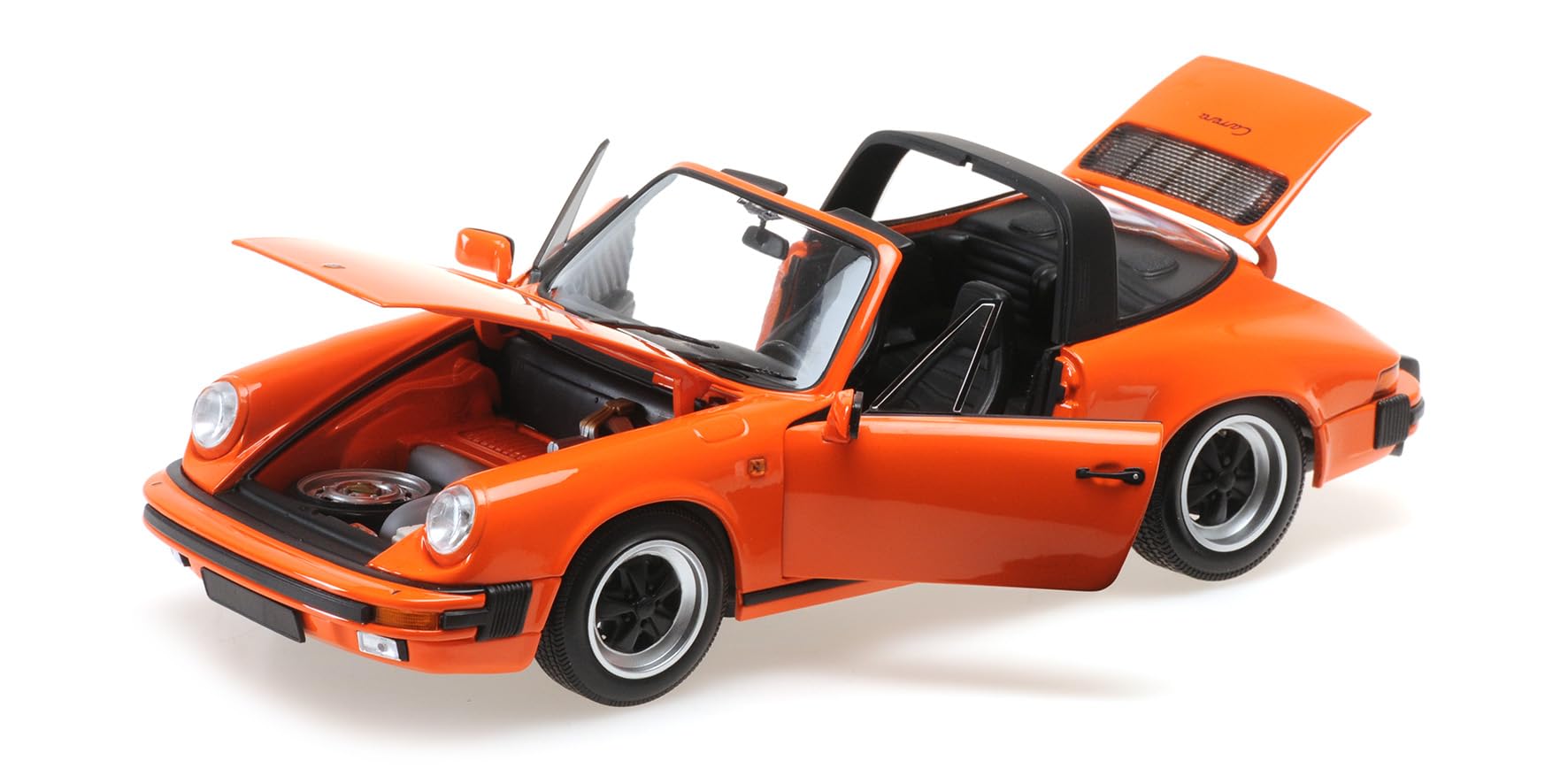 Minichamps 100063064 - Porsch. 911 Carrer. 3.2 Targa Orange with Openings 1983 - maßstab 1/18 - Modellauto