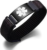 Vista 41 de Pulseras deportivas personalizadas de alerta médica para mujeres y hombres – Pulseras de identificación médica personalizadas con grabado gratuito