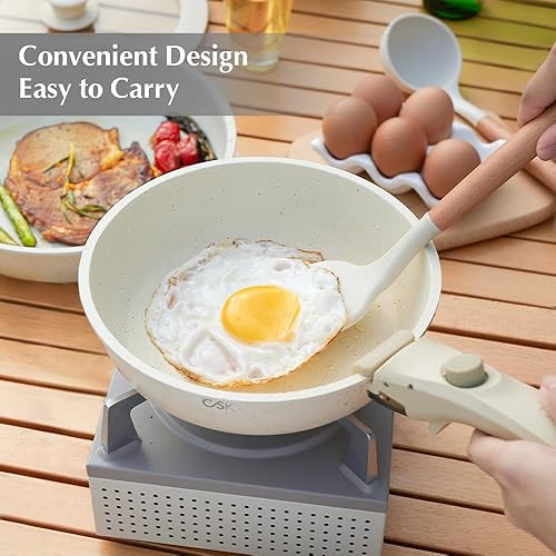 Miniatura 6 de KOCH SYSTEME CS Juego de 17 ollas y sartenes, juego de utensilios de cocina antiadherentes, mango desmontable, juegos de utensilios de cocina de