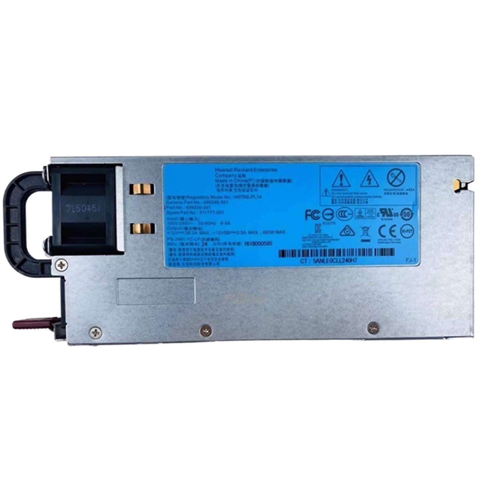 511777-001 511778-001 for DL360 380 G6 G7 G8 Server Power Supply 460W 750W DPS-750RB A DPS-460EB A 499249-001 506821-001(1Pc 511777-001 460W)