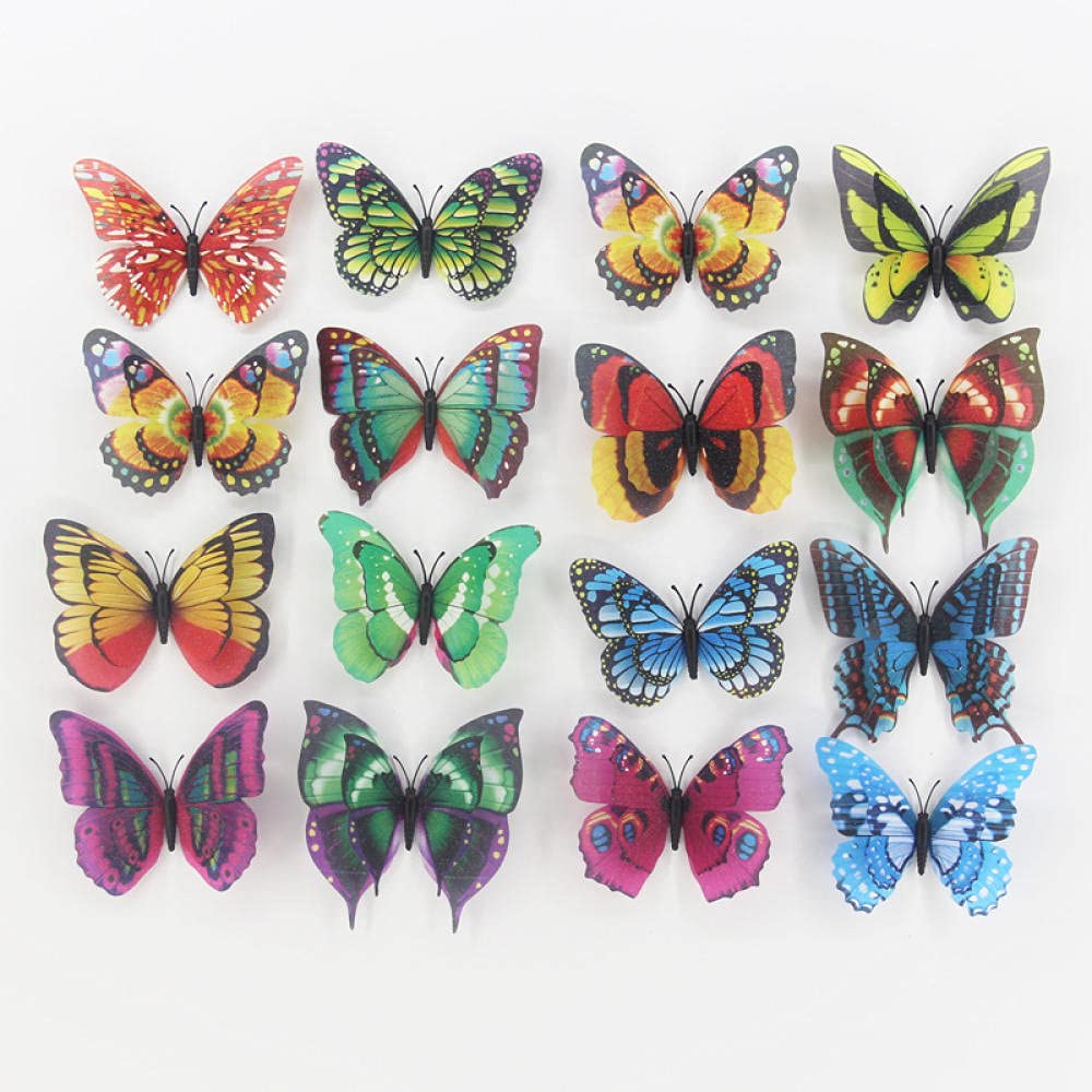 Stickers muraux papillon 3D en PVC pack de 36 pièces pour décoration de classe