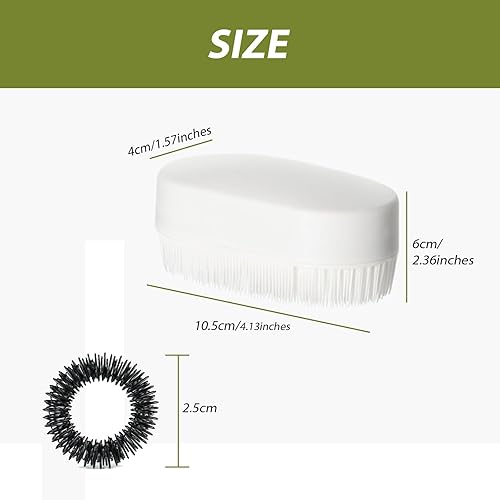 Miniatura 6 de NIIIYTYB Cepillo sensorial y 10 anillos de acupresión, herramientas de cepillado ocupacional y sensorial para terapia de autismo, cerdas suaves,