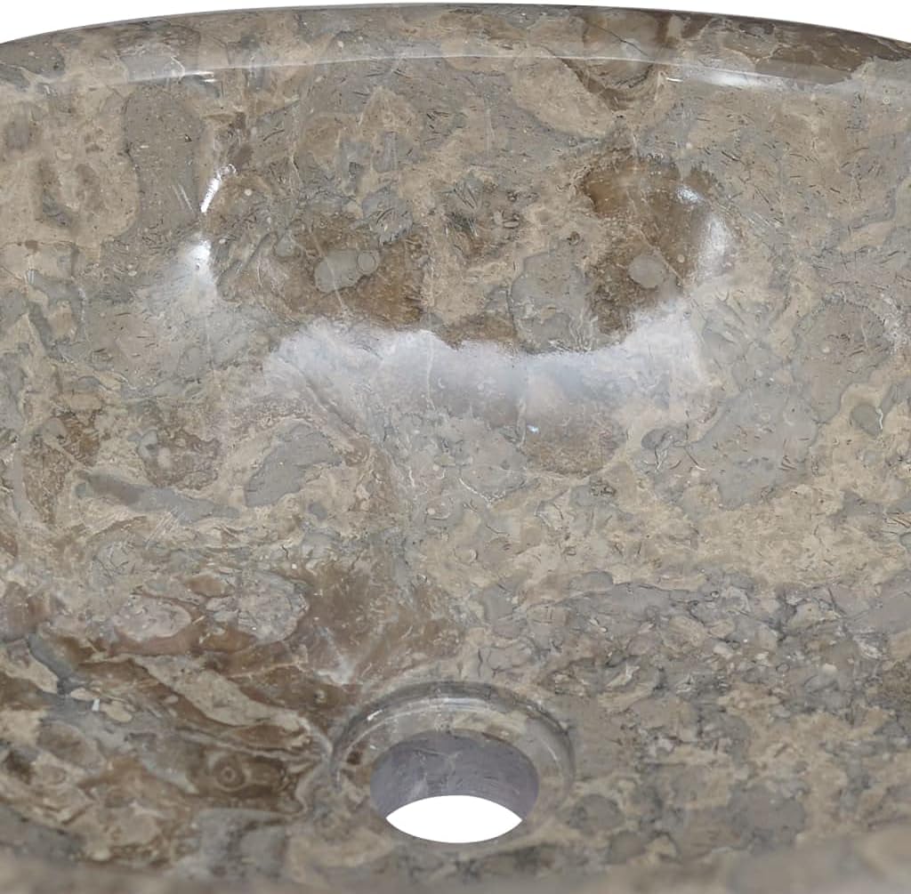 vidaXL - Waschbecken Grau 53x40x15 cm Marmor