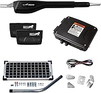 Mighty Mule MM371W Automatic Gate Opener with Solar Panel - Medium Duty Single Swing Gate Kit up to 16ft 550lbs