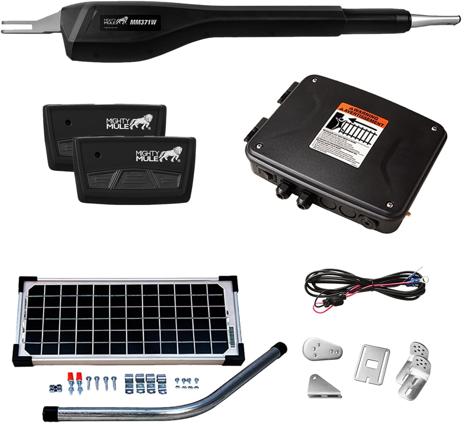 MM371W-SOL Automatic Gate Opener Black mEDIUM