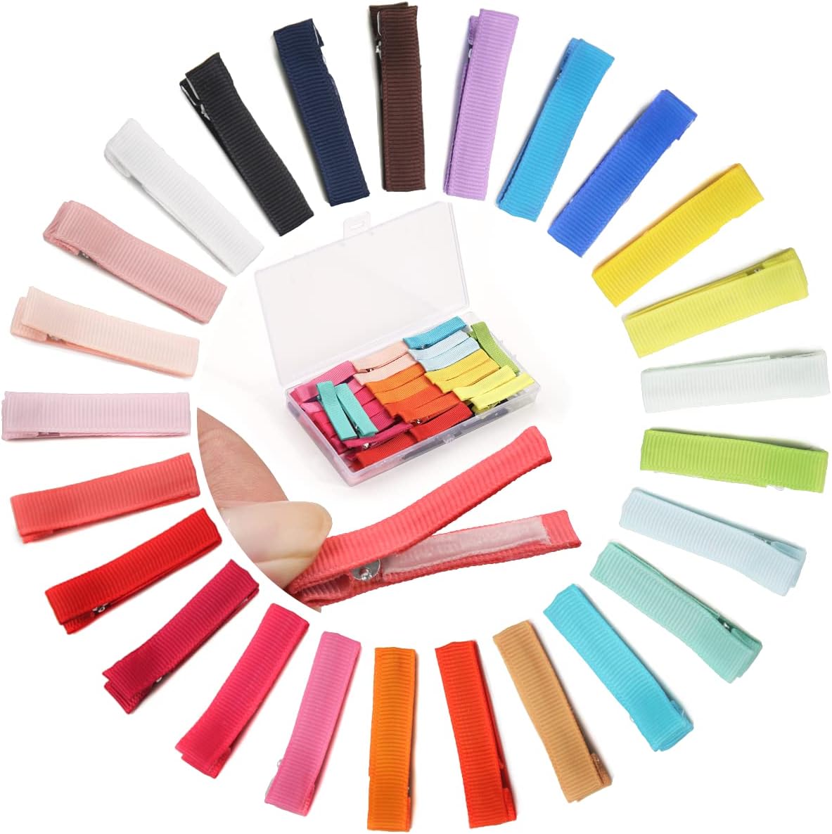 PUCHKO Newborn Baby Grip Like Snap Hair Clips Tiny Bow Non