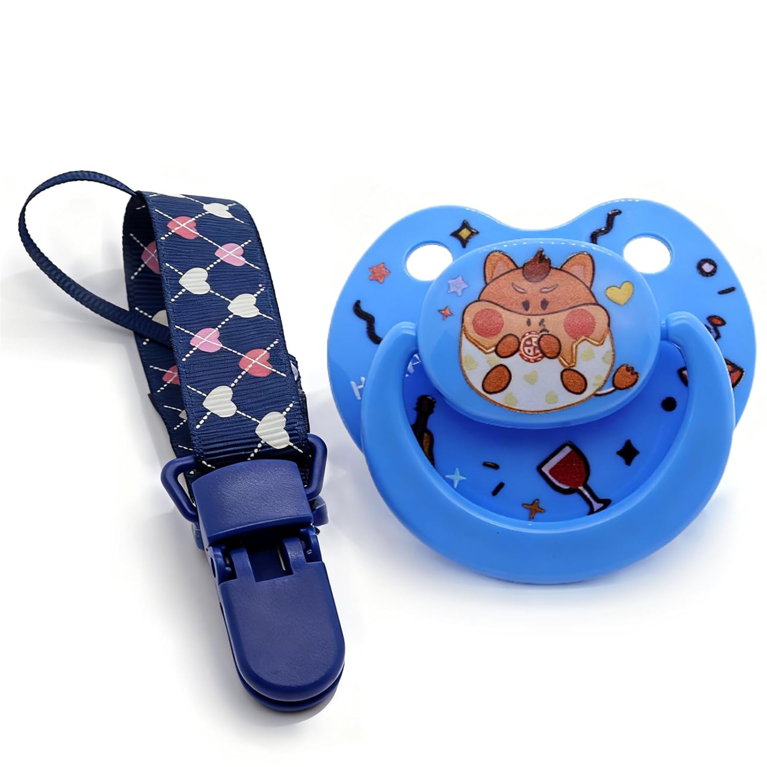 Big Shield Adult Pacifiers for Sleep: Pacifier for Adult with Paci Clips