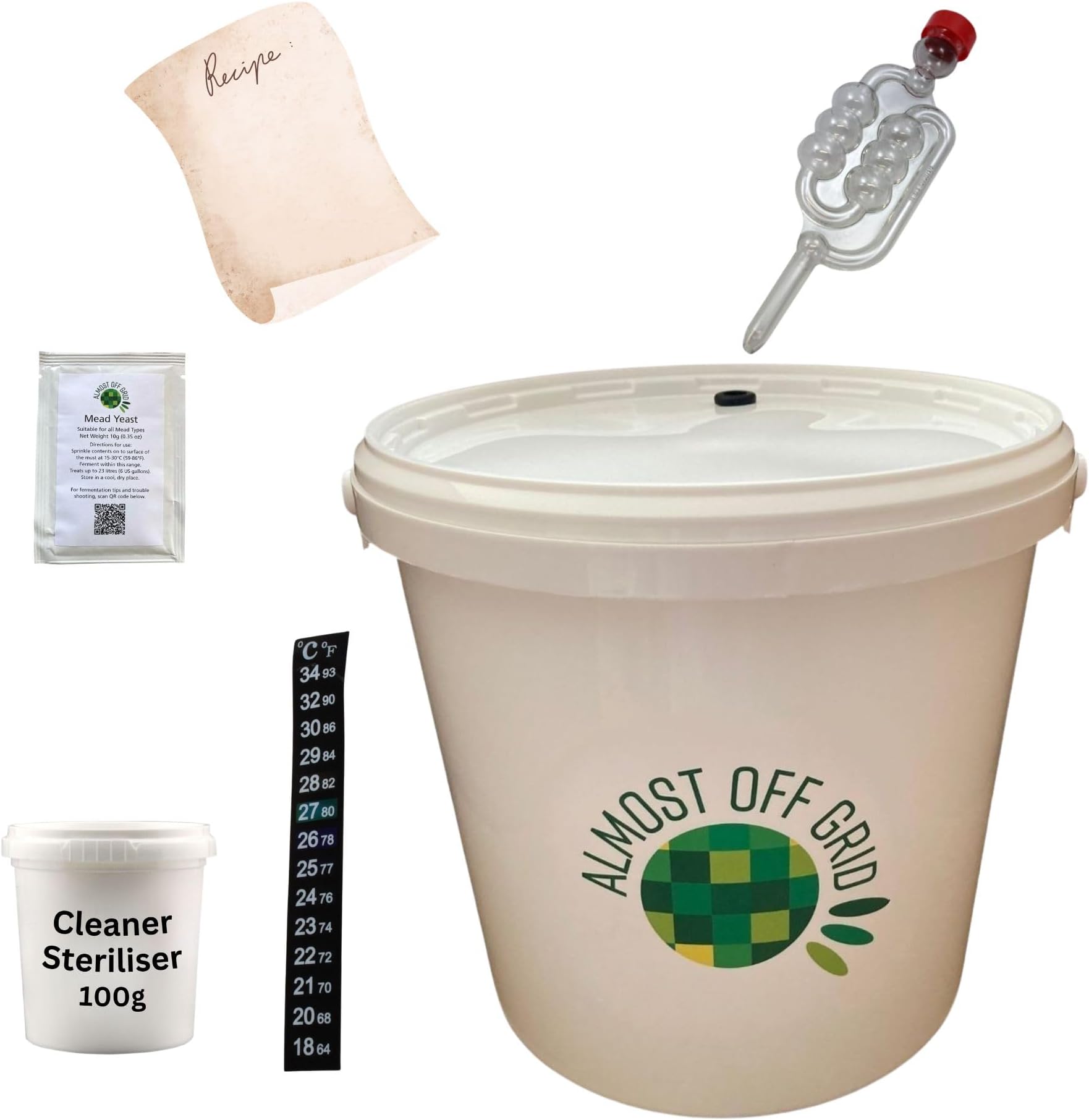 Mead Honey Wine Making Complete Starter Beginners Kit - Makes 6 Bottles 4.5L - Traditional Homebrew Set