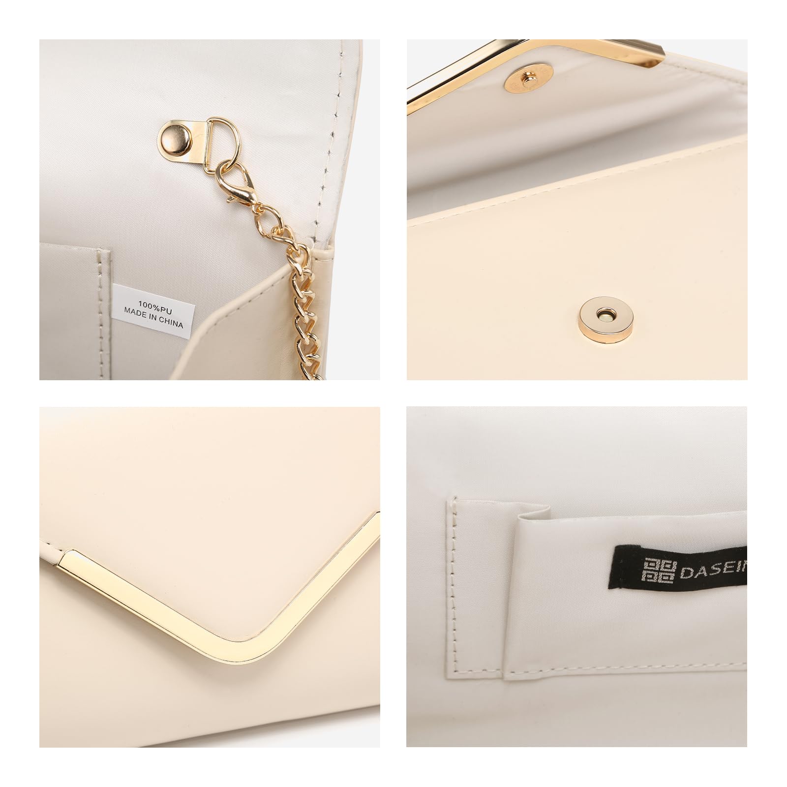 Dasein Bolsos de noche formales para mujer, bolsos de mano para bodas, fiestas, bailes, bolsos con correa para el hombro y solapa con purpurina
