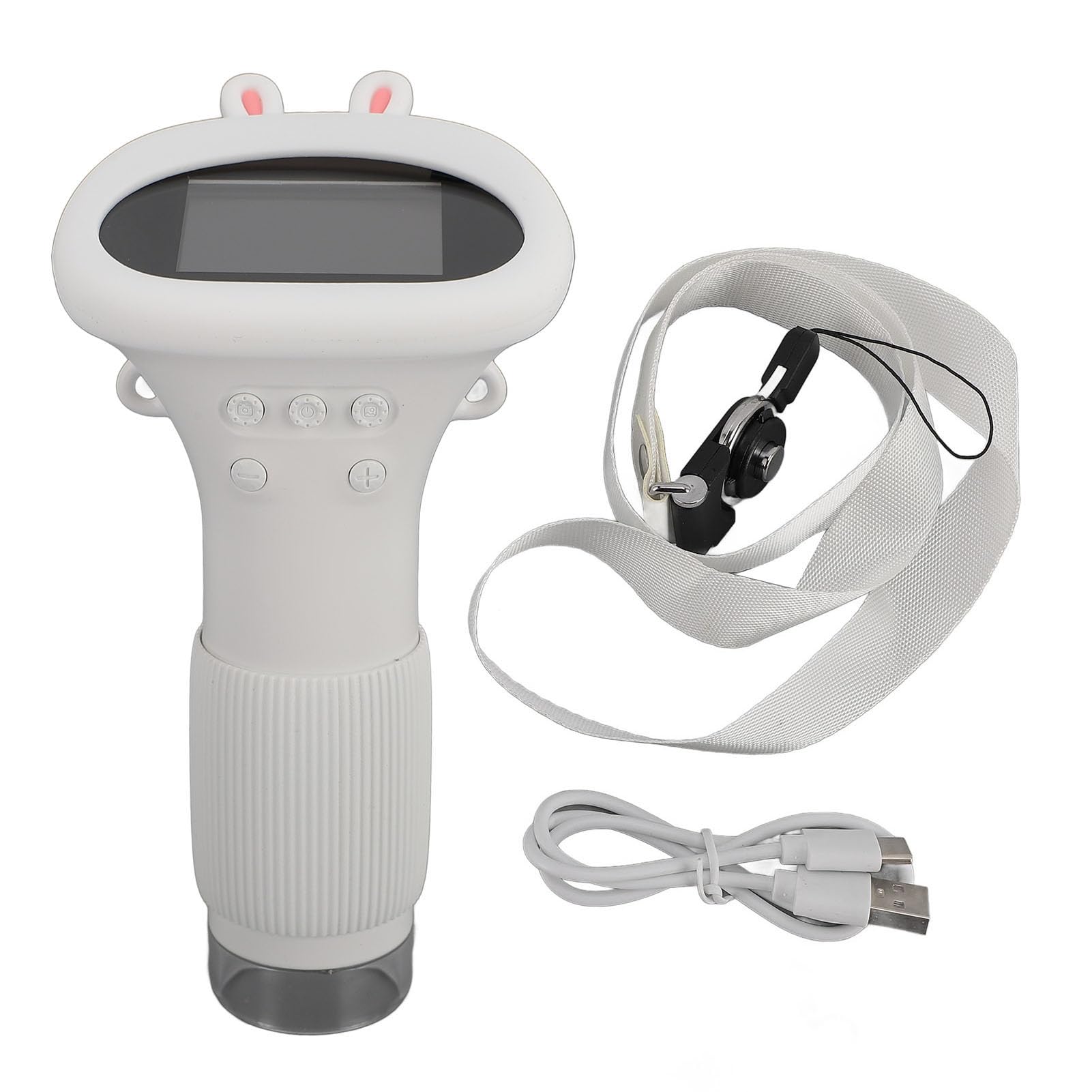 Kids Microscope Camera 1000X 2.0 Inch IPS Color Screen with 8 LED Lights Portable Digital Microscope for Kids Adults Pocket Microscope Camera Handheld Digital Microscope (White)