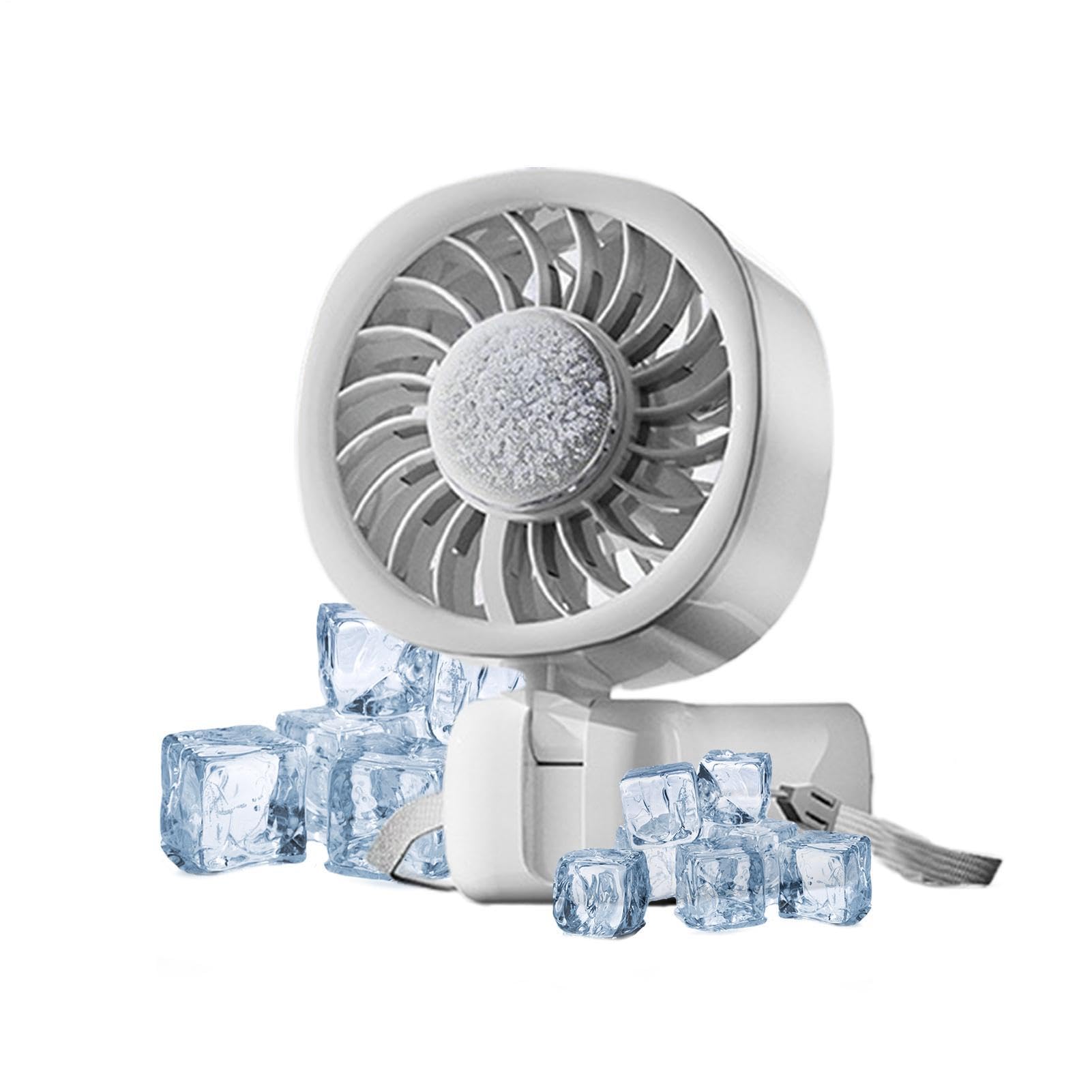 Ventilador portátil para acampar y viajar, modelo de mano plegable con pantalla LED