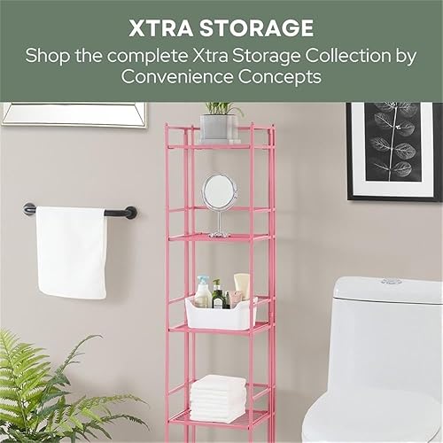 Miniatura 35 de Convenience Concepts Xtra - Estantes de almacenamiento plegables de metal de 5 niveles, organizador de armario para oficina, lavandería, dormitorio